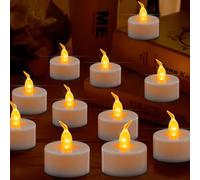 MOYKSRR Candele LED, Senza Fiamma, Luci LED Realistiche per Decorazione Casa e Occasioni Speciali