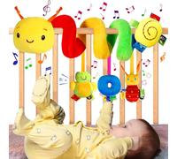MOYKSRR Giocattoli per seggiolini Auto per Bambini, Spirale da Passeggino Carrozzina Giocattolo Appeso Sonagli, Giocattolo della Peluche da Appendere per Carrozzina per Bambini Regali di Compleanno