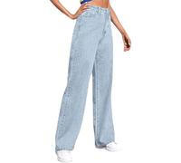 moytarcp Sweatpants That Look Like Jeans, High Waisted Boyfriend Sweatpant Jeans Women, Wide Leg Sweatpants Jeans for Women (Light Blue,S)