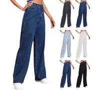 moytarcp Sweatpants That Look Like Jeans, High Waisted Boyfriend Sweatpant Jeans Women, Wide Leg Sweatpants Jeans for Women (Blue,S)