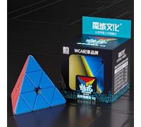 MoYu Cubing Classroom MofangJiaoshi Meilong 3x3 V2 Piramide Pyraminx Triangolo Magic Puzzle cubo Twist Toys senza adesivi MF8857 + supporto cubo