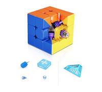 Moyu Super RS3M 3 x 3 Magic Cube, Puzzle Master Stickerless Magnetic Professional Gift for Speed Cubers (Maglev Version)