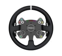 MOZA CS V2P SIM Racing Volante 33 cm per PC, Nero | 10 luci RGB, 6 pulsanti programmabili e 2 joystick, cerchio in lega di alluminio di grado aeronautico