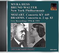 Mozart/Brahms - Myra Hess e Bruno Walter New York Philharmonic- Mozart e Brahams