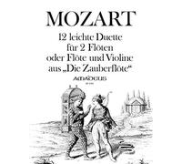 MOZART - Duos Faciles (12) de "La Flauta Magica" para 2 Flautas (Flauta y Violin) (Morgan)