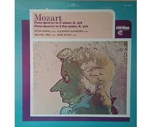 Mozart Piano Quartets - K. 478 in G Minor / K. 493 in E Flat Peter Serkin, Piano, Alexander Schneider, Violin, Michael Tree, Viola, David Soyer, Cello