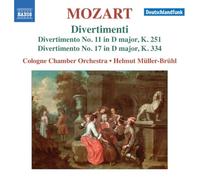 Wolfgang Amadeus Mozart – Divertimenti N.11 K.251 e N.17 K.334 – CD – Naxos