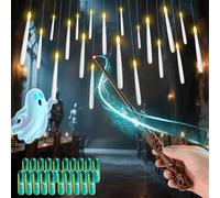 MOZC 20pcs candele sospese con bastone magico, Candele galleggianti con 21 batterie (incluso), LED candele sospese con timer 6H, Luce calda lampeggiante floating candles festa di compleanno deco.