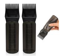 Mozeat Lens Pettine per radici, applicatore per oliatura dei capelli, con scala graduata, 170 g, per la cura dei capelli, strumento per colorare e acconciare i capelli (confezione da 2)