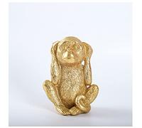 mozhixue Statue Animali Home Decor Gold Gold Interno Resina Artigianato Artigianato Artigianato Sculture di figurina Scimmia Fatta a Mano,C