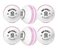 Mozi Sports Palline da cricket, morbide palline da cricket per allenamento indoor e outdoor, per allenamento di abilità (6 x bianco PB)