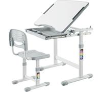 MOZOS DC-SET-GREY Scrivania regolabile per bambini con sedia, grigia