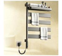 MOZTBH Scalda salviette Elettrico 120 W, Girevole a 180°, da Parete, con Display Touch a LED, Controllo della Temperatura da 30 a 70 °C, Impermeabile, per Il Bagno-Grey||77x45cm(30x18in)