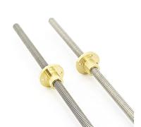 MOZTO 1 Pz 304 in Acciaio Inox T12 Vite Lunghezza 500mm con Dado in Ottone, Piombo 2mm 3mm 4mm 8mm 12mm 14mm Trapezoidale Mandrino Vite (Size : Pitch 2mm Lead 14mm)