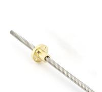 MOZTO Vite T6 in Acciaio Inossidabile 1 Pz 304, Lunghezza 180 Mm Piombo 2 Mm 4 Mm 6 Mm 12 Mm Mandrino Trapezoidale con Asta Filettata Dado in Ottone (Size : Lead 4mm)