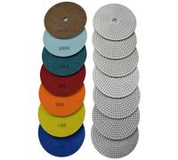 Mozulon Tampone lucidante diamantato da 6 pollici, carta vetrata bagnata for levigatura di cemento, pietra, marmo, granito, piano di lavoro, confezione da 7 pezzi