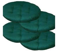 Mozzeilee Cuscino rotondo per sedia, 40x40 cm Set di 2/4/6/8 cuscini per sedia per sala da pranzo, tappetino per sedile per mobili in rattan esterni per soggiorno, ufficio, giardino, patio (Verde