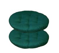 Mozzeilee Cuscino rotondo per sedia, 40x40 cm Set di cuscini per sedia da pranzo 2/4/6/8 pezzi, tappetino per sedile in rattan per mobili da esterno per soggiorno ufficio giardino patio (Verde scuro