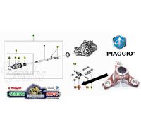 Mozzetto Mozzo Semiasse Trasmissione Ruota Originale Piaggio Quargo 750 Diesel