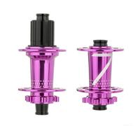 Mozzi MTB 32 Fori 4 Cuscinetti Thru Axle 7-12V | Alluminio e acciaio , 4 cuscinetti sigillati, freni disco 6 bulloni, 32 fori, nero viola(Purple)