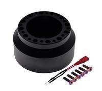 Mozzi Per Volante Auto Per VW Per Golf 4/5/6/7/8 MK4/6 Kit Adattatore Per Base Volante In Lega Di Alluminio Forgiato Connettore Per Mozzo Ruota Corto Per Sterzo Auto(Golf 6 Black)
