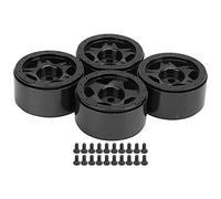 Mozzi ruota in lega di alluminio per auto radiocomandate, resistenti ed efficaci, compatibili con Axial SCX24, C10, JLU e B17 in scala 1/24. (Nera)