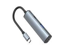 Mozzi USB C portatili a 3/4 di funzione con ricarica da 100 W Uscita video 4K Trasferimento dati 5Gbps Design del corpo in alluminio