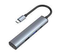 Mozzi USB C portatili a 3/4 di funzione con ricarica da 100 W Uscita video 4K Trasferimento dati 5Gbps Design del corpo in alluminio