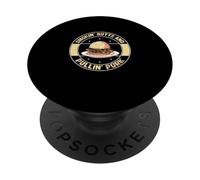 Mozziconi di fumo e tirando il maiale divertente appassionati di carne affumicata PopSockets PopGrip Adesivo