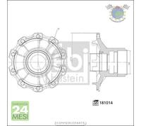 Mozzo cuscinetto ruota Febi Posteriore per MERCEDES LK/LN2 2024 2020 1524 1520