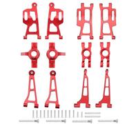 Mozzo dello sterzo Per Mjx Per Hyper Go 14210 14209 H14BM Tazza Dello Sterzo In Superiore Inferiore Set Bracci Oscillanti Staffa Torre Dell'ammortizzatore Corpo Post RC Parti Auto(Red,Set 1)