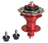 Mozzo pieghevole per bici 412 con 4 cuscinetti 85 mm di distanza tra il dado di bloccaggio e compatibilità ruota libera a 3 velocità (rosso)