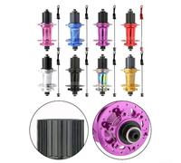 Mozzo posteriore MTB con flangia a 32 fori, distanza oltre il dado di bloccaggio di 135 mm, cuscinetti sigillati e piena compatibilità per trasmissioni a 7 velocità attraverso 12 velocità (argento)