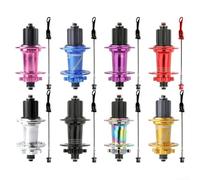 Mozzo posteriore MTB con flangia a 32 fori, distanza oltre il dado di bloccaggio di 135 mm, cuscinetti sigillati e piena compatibilità per trasmissioni a 7 velocità attraverso 12 velocità (oro)