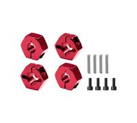 Mozzo ruota anteriore e posteriore in lega di alluminio 6061-T6 12 mm per Vanquish 1/10 H10 Optic Yokohama RTR Sparco RTR Rock Crawler Upgrades - Rosso