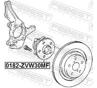 FEBEST 0182-ZVW30MF Mozzo ruota
