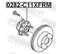 Mozzo ruota Assale anteriore 0282-C11XFRM FEBEST per NISSAN TIIDA Hatchback CUBE