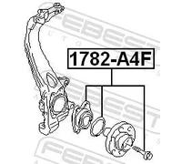 Mozzo ruota Assale anteriore 1782-A4F FEBEST per AUDI VW SEAT