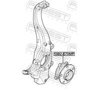 Mozzo ruota Assale anteriore 1982-E70MF FEBEST per BMW X5 X6