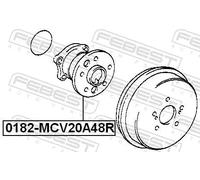 Mozzo ruota Assale posteriore 0182-MCV20A48R FEBEST per TOYOTA LEXUS
