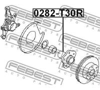 Mozzo ruota Assale posteriore 0282-T30R FEBEST per NISSAN INFINITI