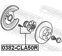 Mozzo ruota Assale posteriore 0382-CLA50R FEBEST per HONDA ACCORD VI