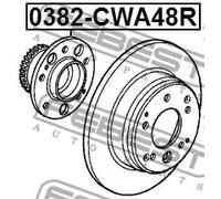 Mozzo ruota Assale posteriore 0382-CWA48R FEBEST per HONDA ACCORD VII Tourer