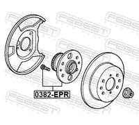 Mozzo ruota Assale posteriore 0382-EPR FEBEST per HONDA CIVIC VI Fastback
