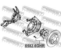 Mozzo ruota Assale posteriore 0582-6GHR FEBEST per MAZDA 6 Tre volumi