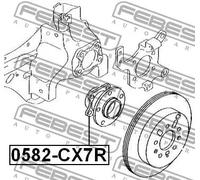 Mozzo ruota Assale posteriore 0582-CX7R FEBEST per MAZDA CX-7