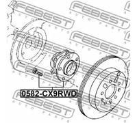 Mozzo ruota Assale posteriore 0582-CX9RWD FEBEST per MAZDA CX-9