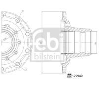Mozzo ruota Assale posteriore 179940 FEBI BILSTEIN