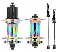 Mozzo ruota mountain bike sei griffe 120 anelli sgancio rapido 24 fori/32 quattro cuscinetti 7-12 velocità mozzi mtb apertura: anteriore 100 mm/posteriore 135 mm parti for bicicletta(Colorful)