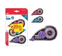 MP 3 rotoli di correttore per mouse, 20 m x 5 mm, correttore preciso e istantaneo, per ufficio, casa o scuola, compatto